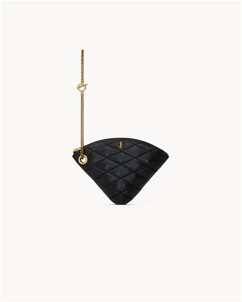 SADE triangle coin purse in lambskin .